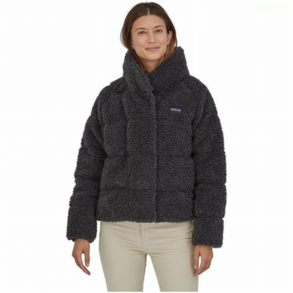🩶🖤 Women's Recycled High Pile Fleece Down Jacket - Picture 3 of 4
